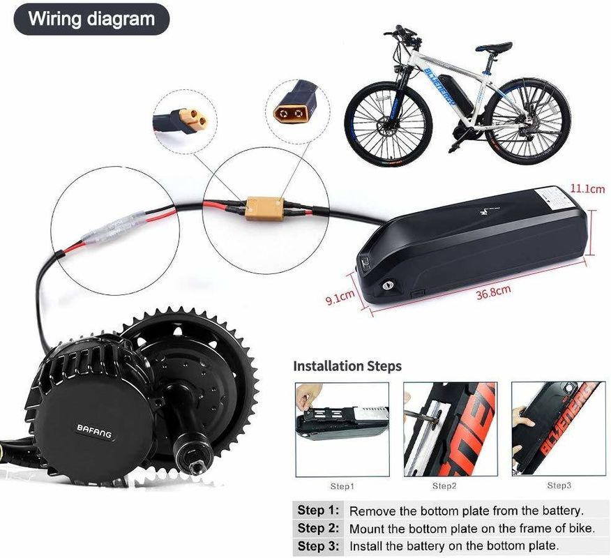 USB 에바이크 배터리 36V 17ah 10s5p 리?? 이온 배터리 전기 자전거 E 자전거 교체 배터리