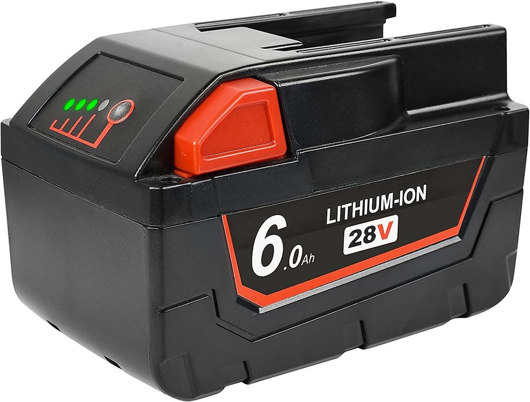 28V 6000mAh 슬라이드 팩 배터리 밀워키와 호환됩니다
